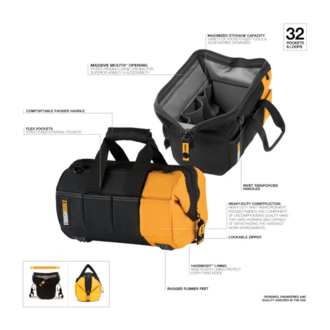 Bolsa para Ferramentas 12'' com Abertura Ampla Massive Mouth TB-60-12 TOUGHBUILT-7e3a4dde-8448-4f7a-aa62-e5aa2ca537a1
