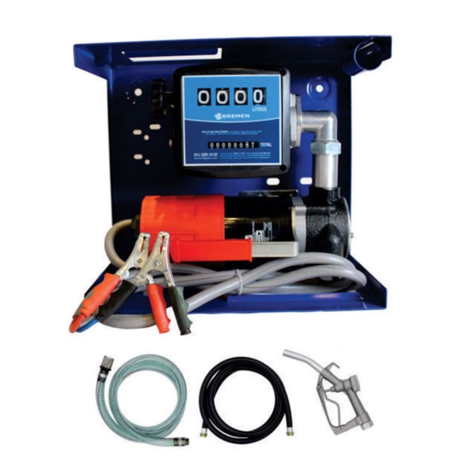 Bomba de Transferência para Diesel 80L/MIN 12V com Medidor e Mangueira 4 metros 4489 BREMEN-00f2037c-3daa-4d56-90d7-666a3651547b