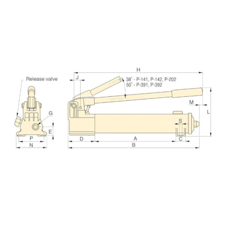 Bomba Hidráulica Manual com Duas Velocidades 700 Bar 901 cm³ Óleo Utilizável Simples Ação P392 ENERPAC-437b3fd5-75ae-4b7d-a9b7-19e8a191e4ee