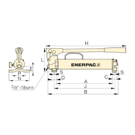 Bomba Hidráulica Manual de Aço 700 Bar 672 cm³ Óleo Utilizável Simples Ação P39 ENERPAC-9b8a5e11-dd71-4a6d-b4af-a9acd0aab871