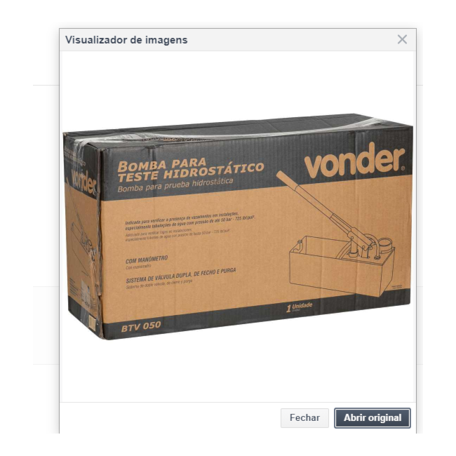Bomba para Teste Hidrostático 12 Litros BTV 050 6686050000 VONDER-532ba7a6-533e-4325-9777-2560a7540932