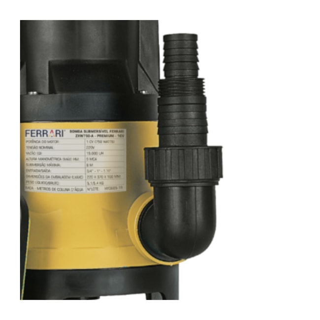 Bomba Submersa para Reservatório 1.1/2 750W 220V 15000L/H ZXW750-A FERRARI-4afee09e-0a11-4a38-9e92-7bc1f12c70f6