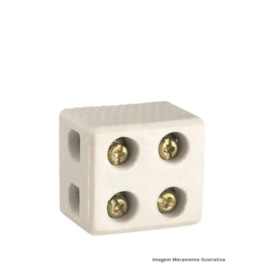Borne Conector 2P Porcelana 10mm 1421 LORENZETTI