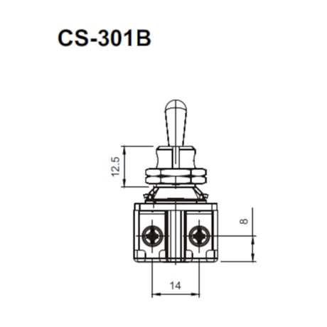 Botão Chave Liga/Desliga com Alavanca Metálica 2P 15A 250V CS-301B S/SS MARGIRIUS-acc3c70d-312a-498d-990a-5ccf434eccb0