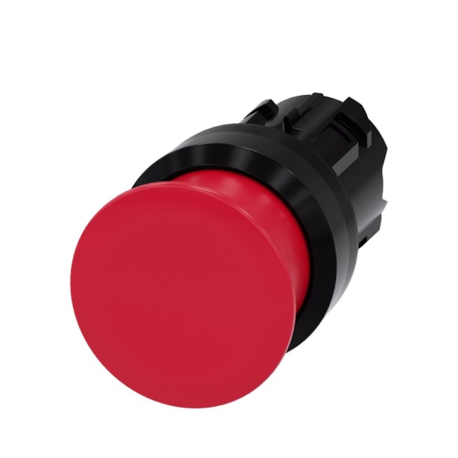 Botão Cogumelo 30mm Plástico Vermelho 22mm 3SU10001AD200AA0 SIEMENS-3ef74d0f-3eca-43d8-8fab-020daa9eff20