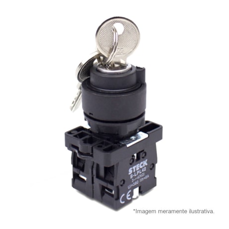 Botão Comutador com Chave D0 Fixa 0-1 Plástico 22,5mm SLCG8D0C STECK-7b1197c1-0859-437d-81d2-d89aee5a57e4