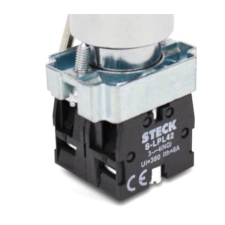 Botão Comutador com Chave T3 Retorno 1-0-2 Metálica 22,5mm SLCM8T3C STECK-65b14a57-b86d-4410-8ad4-e0d153f6f5e6