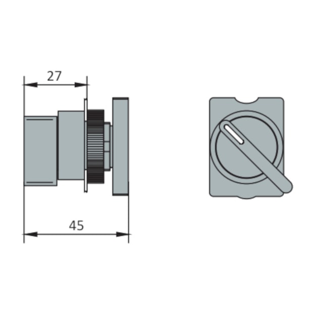 Botão Comutador com Manopla Longa D0 Fixa 0-1 Plástica 22,5mm SLLB8D0 STECK-92b1af0a-1aeb-42f4-9d11-dde600827c8f