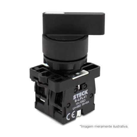 Botão Comutador com Manopla Longa D0 Fixa 0-1 Plástica 22,5mm SLLB8D0 STECK-f64b6b14-b9db-470e-b6af-84cdf384c425