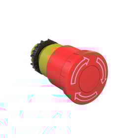 Botão de Emergência Giratório Vermelho 1NF 22mm BESG010000003VF WEG