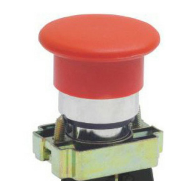 Botão de Impulsão Cogumelo Soco Metálico Vermelho 40mm Encaixe 22,5mm SLMFN1M4 STECK-2250302d-de66-43bf-a0e4-65cefed24df6