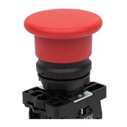 Botão de Impulsão Cogumelo Soco Plástico Vermelho 60mm Encaixe 22,5mm SLPFN1M6 STECK