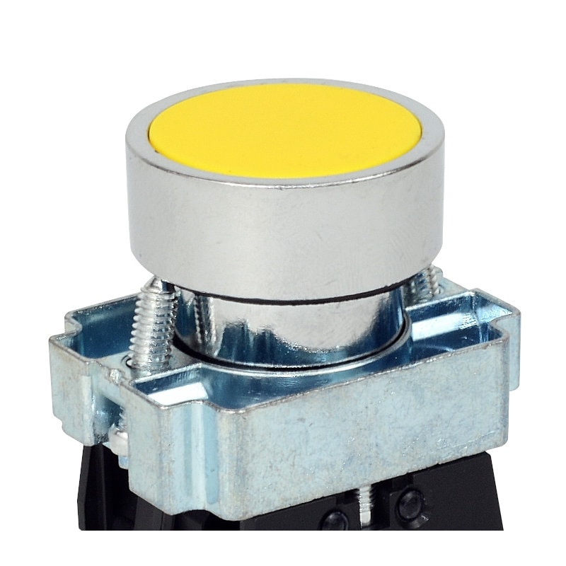 Botão de Impulsão Metálico Amarelo 22,5mm SLMRN3 STECK | Anhanguera ...