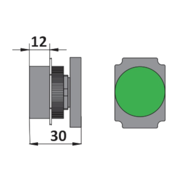 Botão de Impulsão Metálico Amarelo 22,5mm SLMRN3 STECK-01f2d033-fdac-47d4-ac03-a6472289ebe9