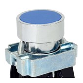 Botão de Impulsão Metálico Azul 22,5mm SLMRN4 STECK