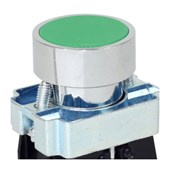 Botão de Impulsão Metálico Verde 22,5mm SLMRN2 STECK