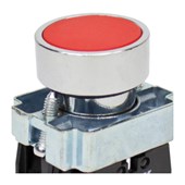 Botão de Impulsão Metálico Vermelho 22,5mm SLMRN1 STECK