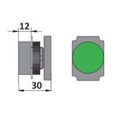Botão de Impulsão Plástico Branco 22,5mm SLPRN5 STECK
