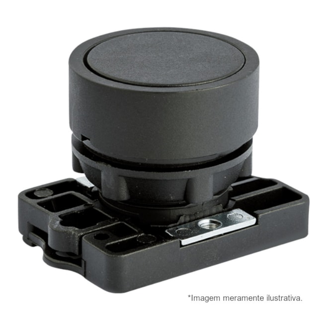 Botão de Impulsão Plástico Preto 22,5mm SLPRN8 STECK-1df612fc-e8b2-41bb-af67-3efaee913533