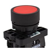 Botão de Impulsão Plástico Vermelho 22,5mm SLPRN1 STECK