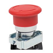 Botão de Retenção Cogumelo Soco Metálico Vermelho 30mm Encaixe 22,5mm SLMFN1R3 STECK