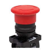 Botão de Retenção Cogumelo Soco Plástico Vermelho 30mm Encaixe 22,5mm SLPFN1R3 STECK