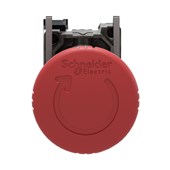 Botão de Retenção Cogumelo Soco Vermelho 40mm Encaixe 22mm XB4BS8442 SCHNEIDER