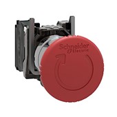 Botão de Retenção Cogumelo Soco Vermelho 40mm Encaixe 22mm XB4BS8442 SCHNEIDER
