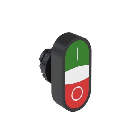 Botão Duplo Pulsador Padrão I/O Vermelho / Verde 22mm BD WH WEG