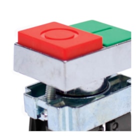 Botão Liga/Desliga Duplo Metálico Saliente 22,5mm SLMDN STECK