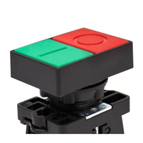 Botão Liga/Desliga Duplo Plástico Faceado 22,5mm SLPDNR STECK
