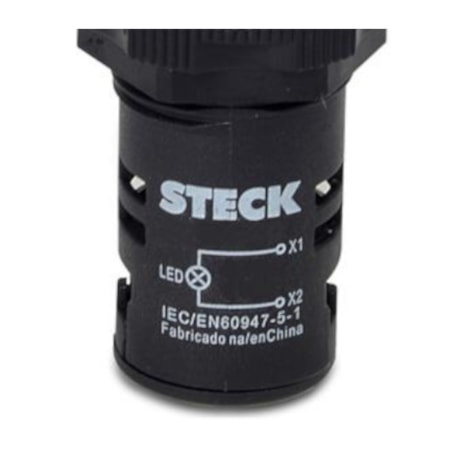 Botão Sinaleiro LED Amarelo 220V SLDS2203FP STECK-a6c87100-040c-4de5-8718-9ccbe1dd9c4a