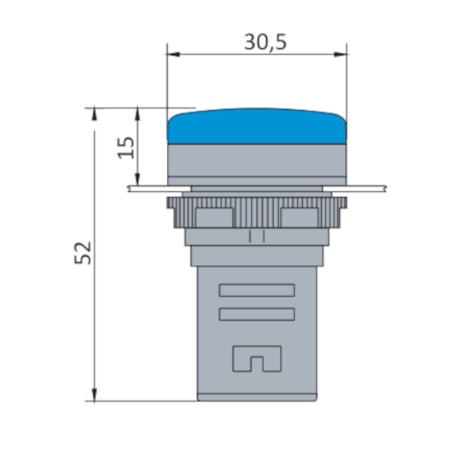 Botão Sinaleiro LED Azul 220V SLDS2204FP STECK-6adf0269-2b8e-46b1-9b23-8ba40fca121f