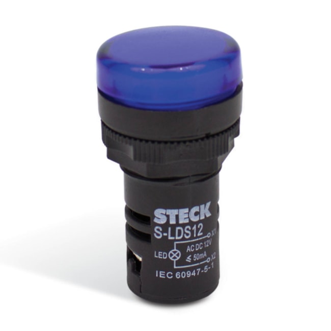 Botão Sinaleiro LED Azul 220V SLDS2204FP STECK-b7ab27ef-c23d-4272-a723-a2443558779d