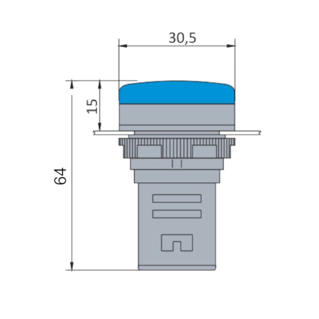 Botão Sinaleiro LED Sonoro Vermelho 24V SLG241 STECK-b1b4fb52-cbd8-454c-a56b-1ce107b6f74b