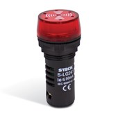 Botão Sinaleiro LED Sonoro Vermelho 24V SLG241 STECK