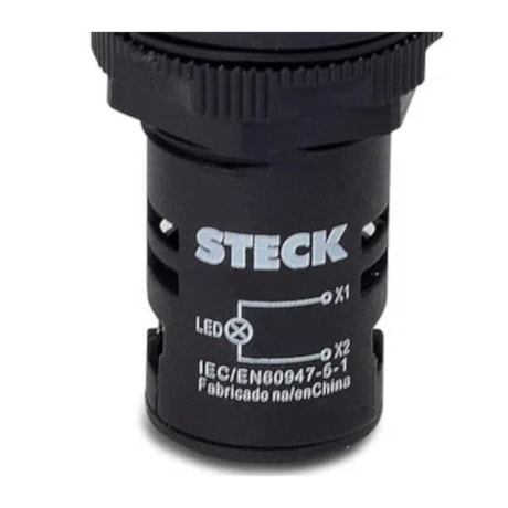 Botão Sinaleiro LED Vermelho 220V SLDS2201FP STECK-4967adff-20b1-419e-821a-aef12c2c3459