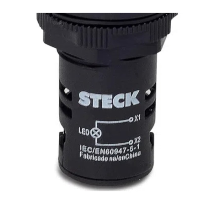 Botão Sinaleiro LED Vermelho 220V SLDS2201FP STECK-c9381c76-de82-47d5-8571-52a1c61aeb2e