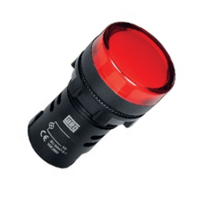 Botão Sinaleiro Led Vermelho 220VCA 22mm SM1-D23 WEG-0b258f01-3f80-4ad3-8ceb-f910f5423177