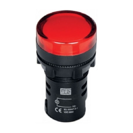 Botão Sinaleiro Led Vermelho 220VCA 22mm SM1-D23 WEG