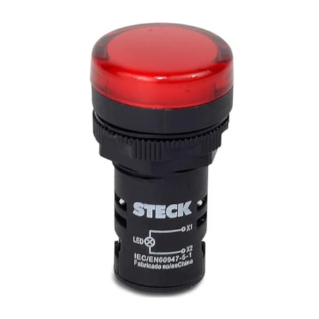 Botão Sinaleiro LED Vermelho 24V SLDS241 STECK-a96d7540-60ad-408a-b3f9-58a70fdf4b25