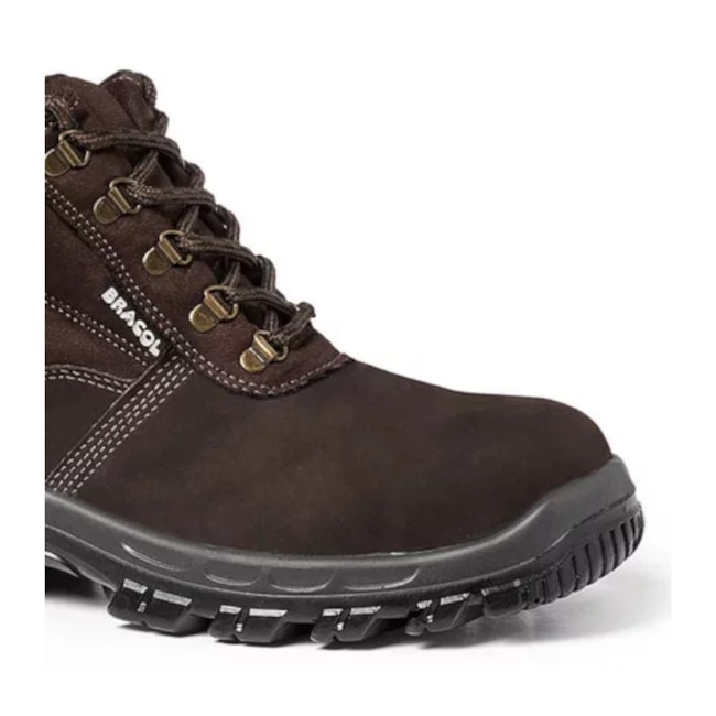 Botina de Segurança Marrom com Cadarço e Bico de PVC CA 40872 4031BAFN4400LL BRACOL-23db17a0-3c85-4136-a417-5a737f42ab8b