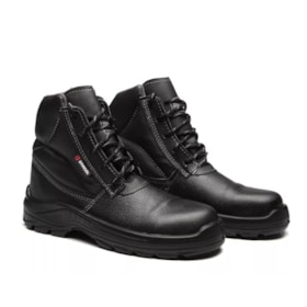 Botina de Segurança Microfibra Biqueira Composite Bidensidade Solado Estabilizador Preta CA 43938 4031BAMS1662LL BRACOL