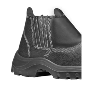 Botina de Segurança Preta com Elástico Bico de Aço Solado Bid CA 25687 4045BELS2400LL BRACOL