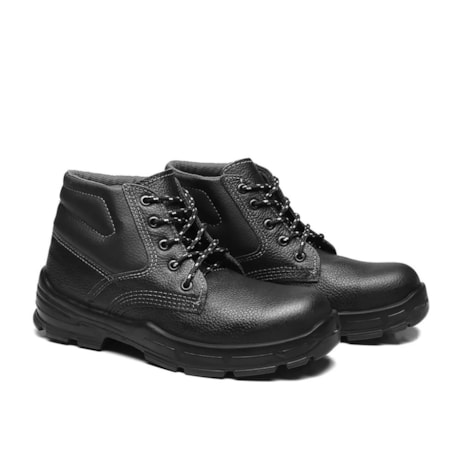 Botina de Segurança Preta PU com Cadarço Bico de PVC CA 26706 4045BAAS4400LL BRACOL-3547ecaf-e16e-4428-853e-85985208cb57