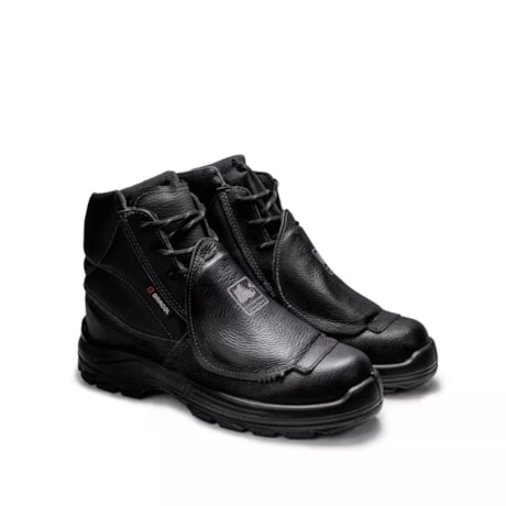 Botina Segurança Preto Poliuretano Amarrar Com Biqueira Composta Couro Bidensidade CA 48582 4031BMMS1662LL BRACOL-e28985cd-f547-43aa-9463-1f3da9b74568