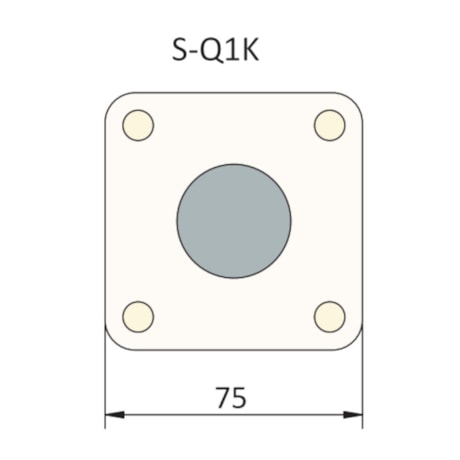 Botoeira de Comando com 1 Furo 22,5mm SQ1K STECK-ebc68143-e56e-4e3f-8423-85044892a4a9