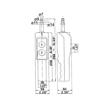 Botoeira Pendente de Comando 1 Velocidade Sobe/Desce 2NA P022 STECK-2c612686-a11a-481c-ac13-8ca31e78acdc