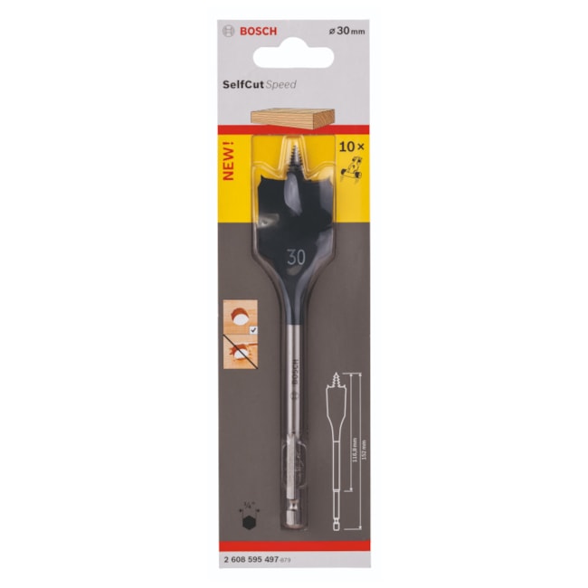 Broca Chata para Madeira Selfcut 30.00x152mm 2608595497 BOSCH-67c74b64-de42-4ca7-8fef-dab14a2a718d