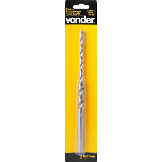 Broca de Aço Rápido 6,4mm X 11mm X 209mm Escalonada para Telha de Fibrocimento 5344064011 VONDER-45aabb89-29de-47f5-9ed7-68985c135674